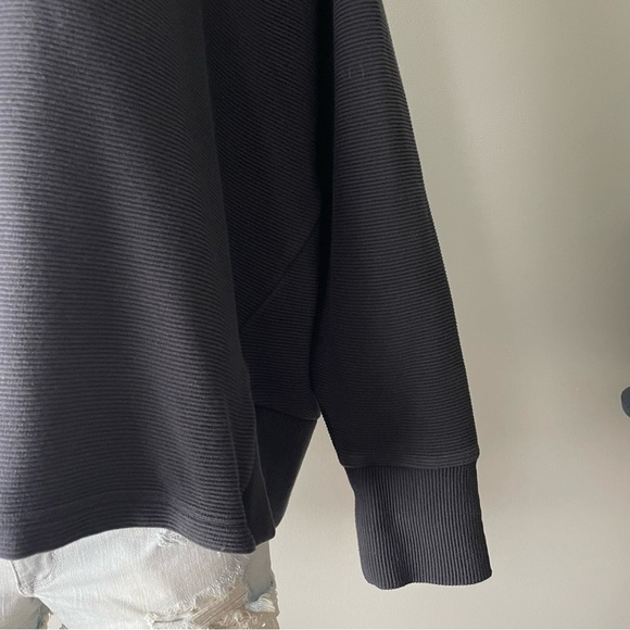 Shambhala Oversized Ribbed Turtleneck Sweater Drop Sleeve Black Size Large - Picture 3 of 10